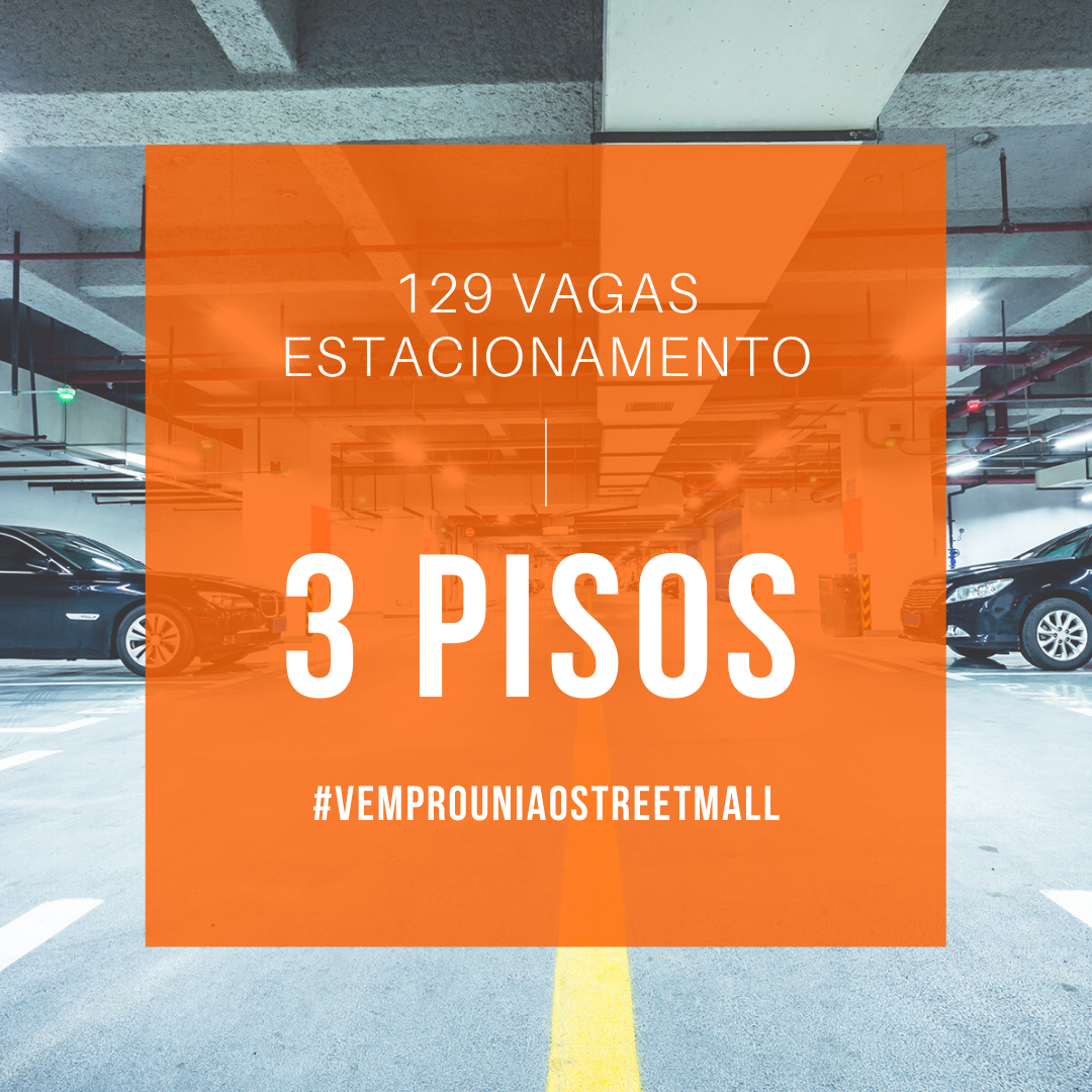 129 vagas de estacionamento